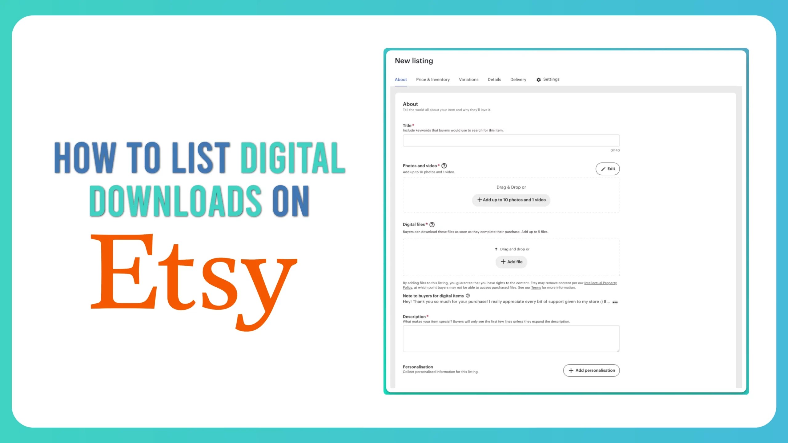 How To List A Digital Download On Etsy 5 Steps Towards Creating The