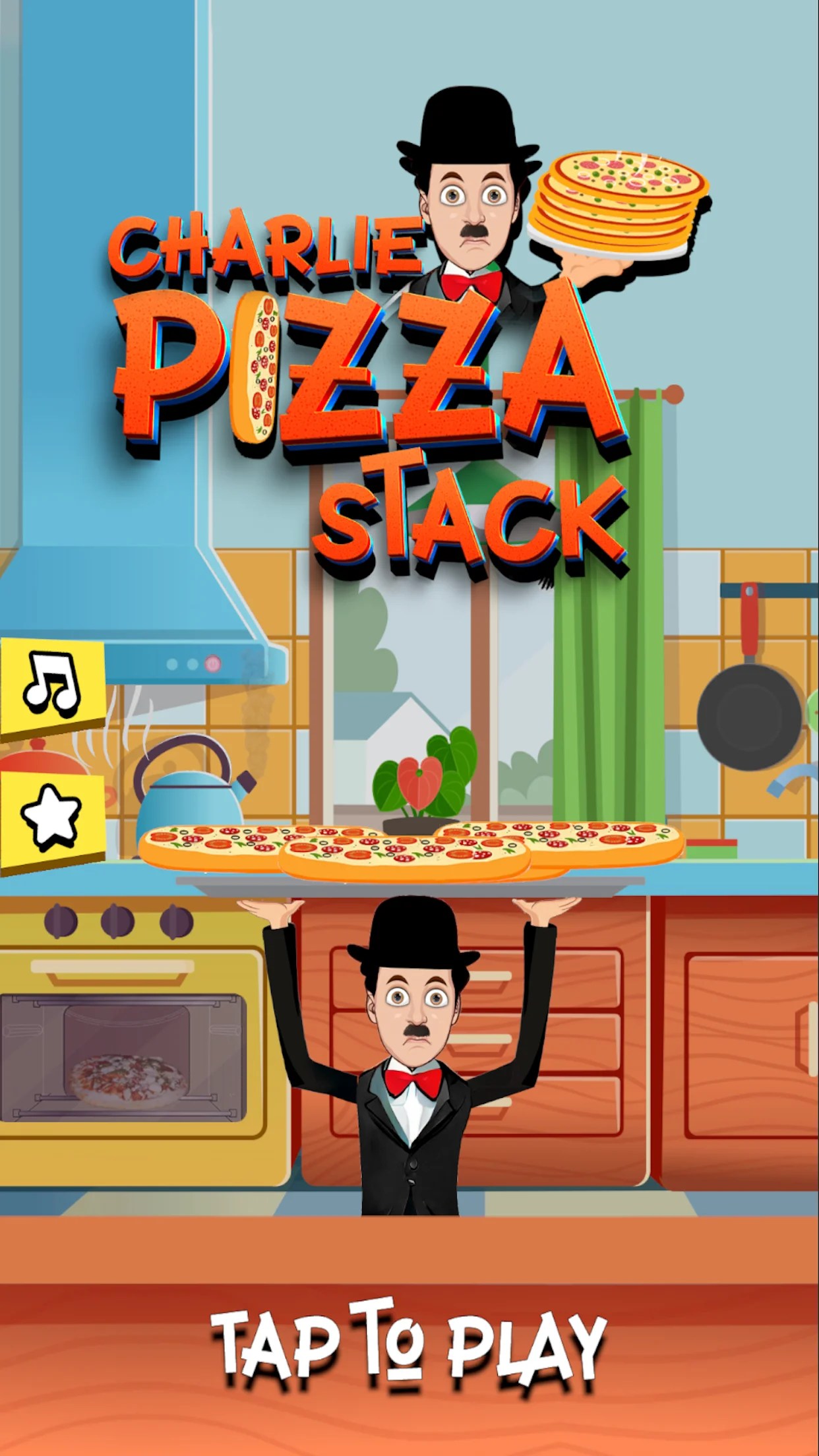 Charlie Chaplin Pizza Stack Game Source Code SellAnyCode