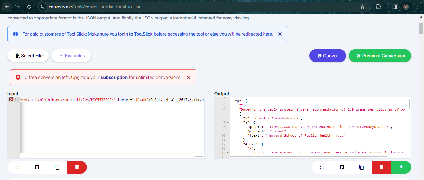 HTML To JSON Converter (parser) Source Code SellAnyCode