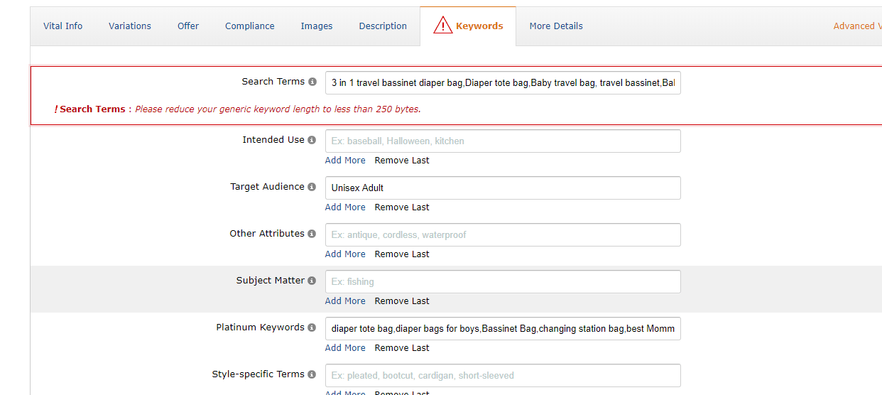 Bookshelf v7.8: Search Term Generator Setting Oracle