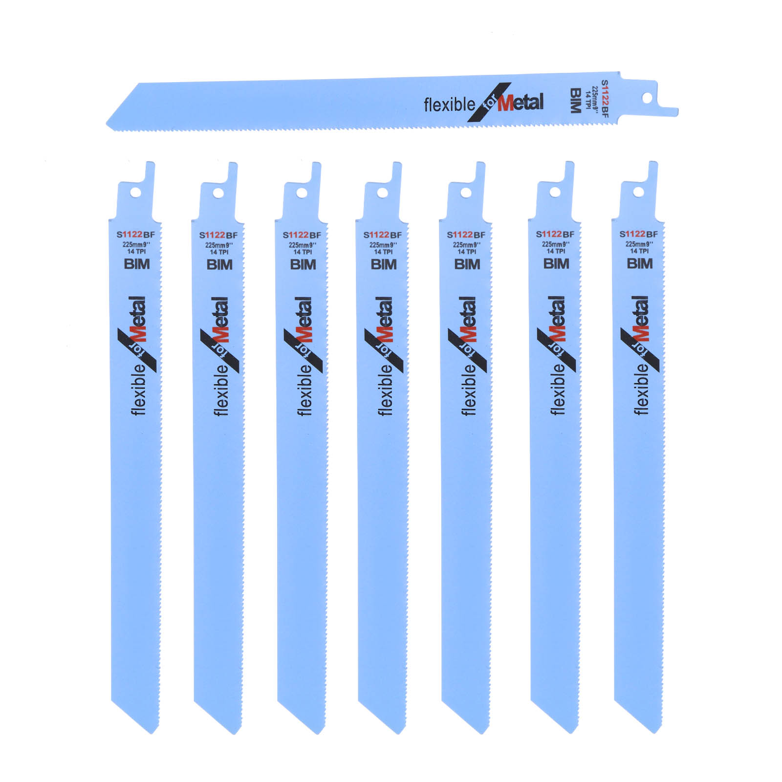 5 x S922BF 225mm Reciprocating Sabre Saw Blades for Metal Cutting