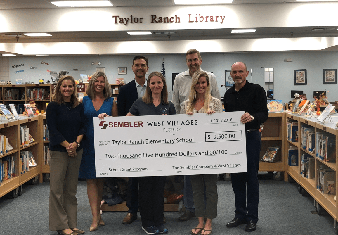 Sembler & West Villages Present School Grant to Taylor Ranch School Sembler
