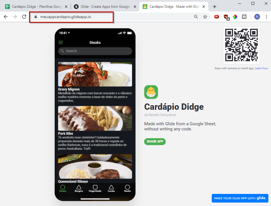 Como criar um Aplicativo de Cardápio (sem programar)