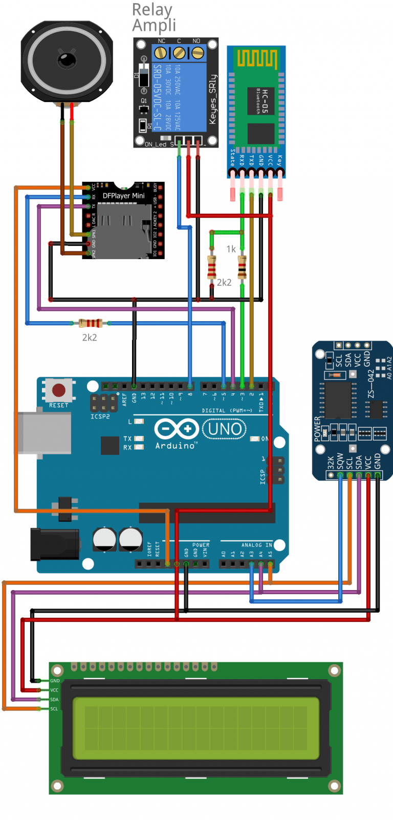 Bel sekolah arduino dengan kontrol android 2 (upgrade lcd