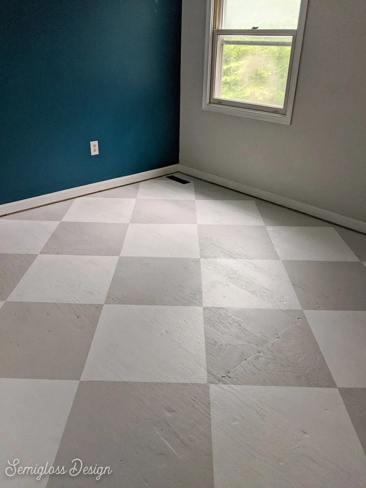 How to Paint a Checkerboard Floor Semigloss Design