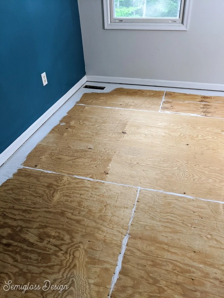 How to Paint a Plywood Floor The Easy Way Semigloss Design