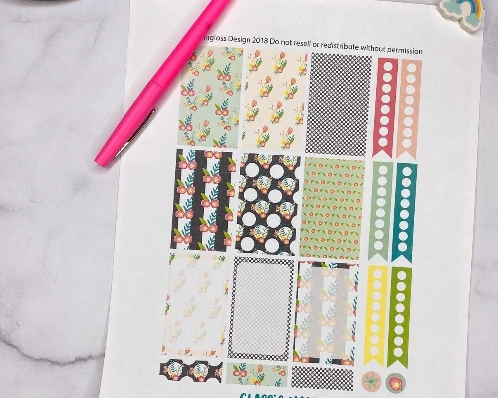How to Make Planner Stickers Semigloss Design
