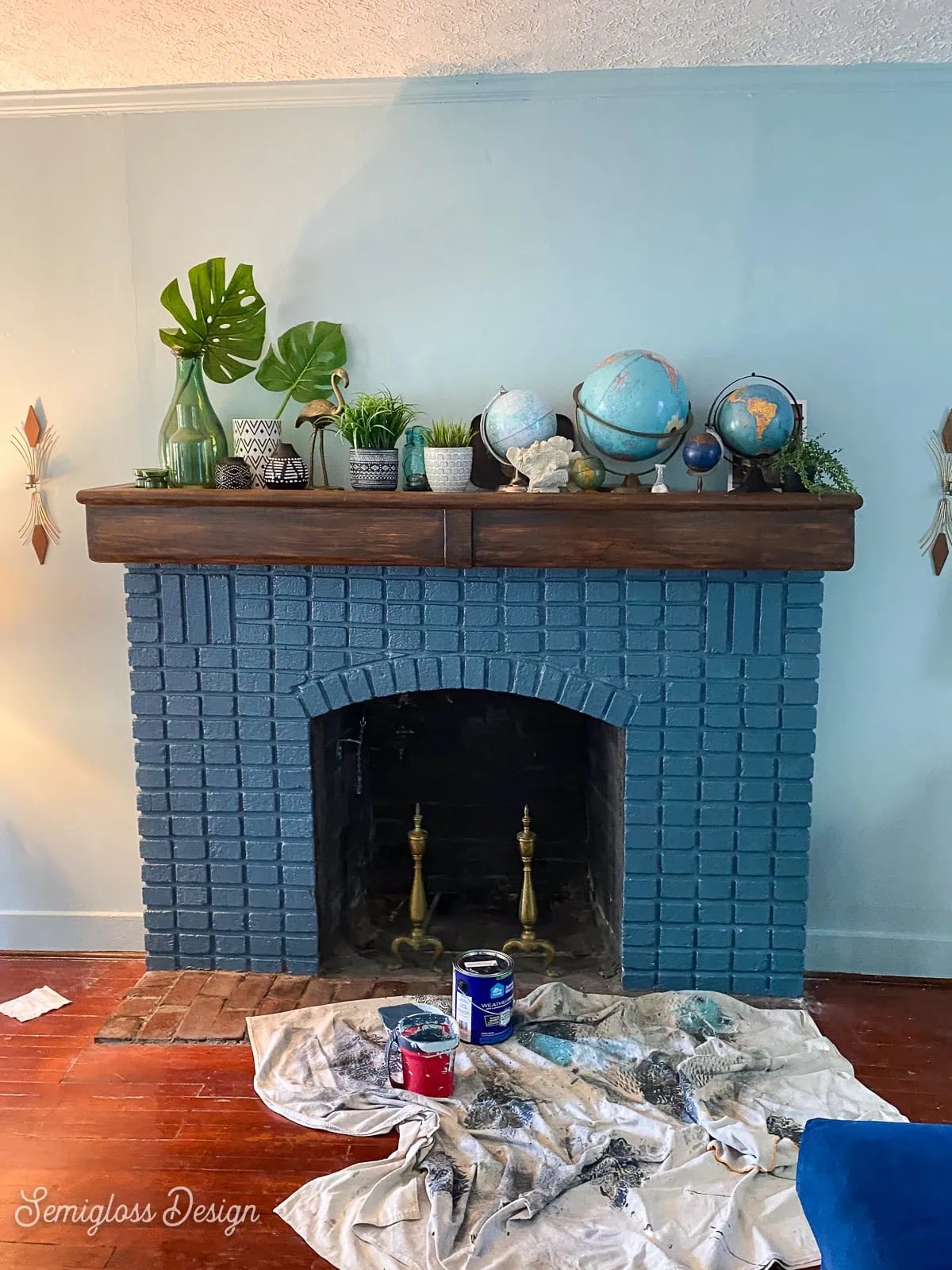 How to Repaint a Brick Fireplace Semigloss Design