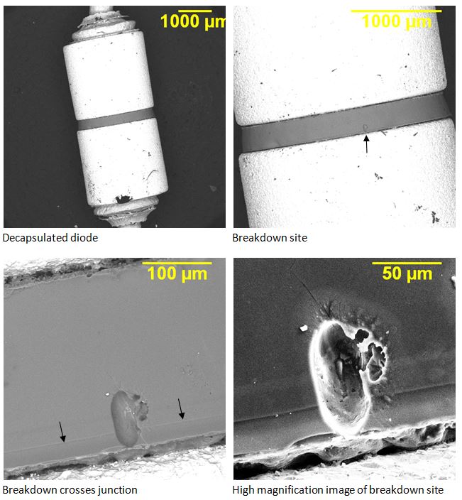 ESD Damage in Diode SEM Lab Inc.