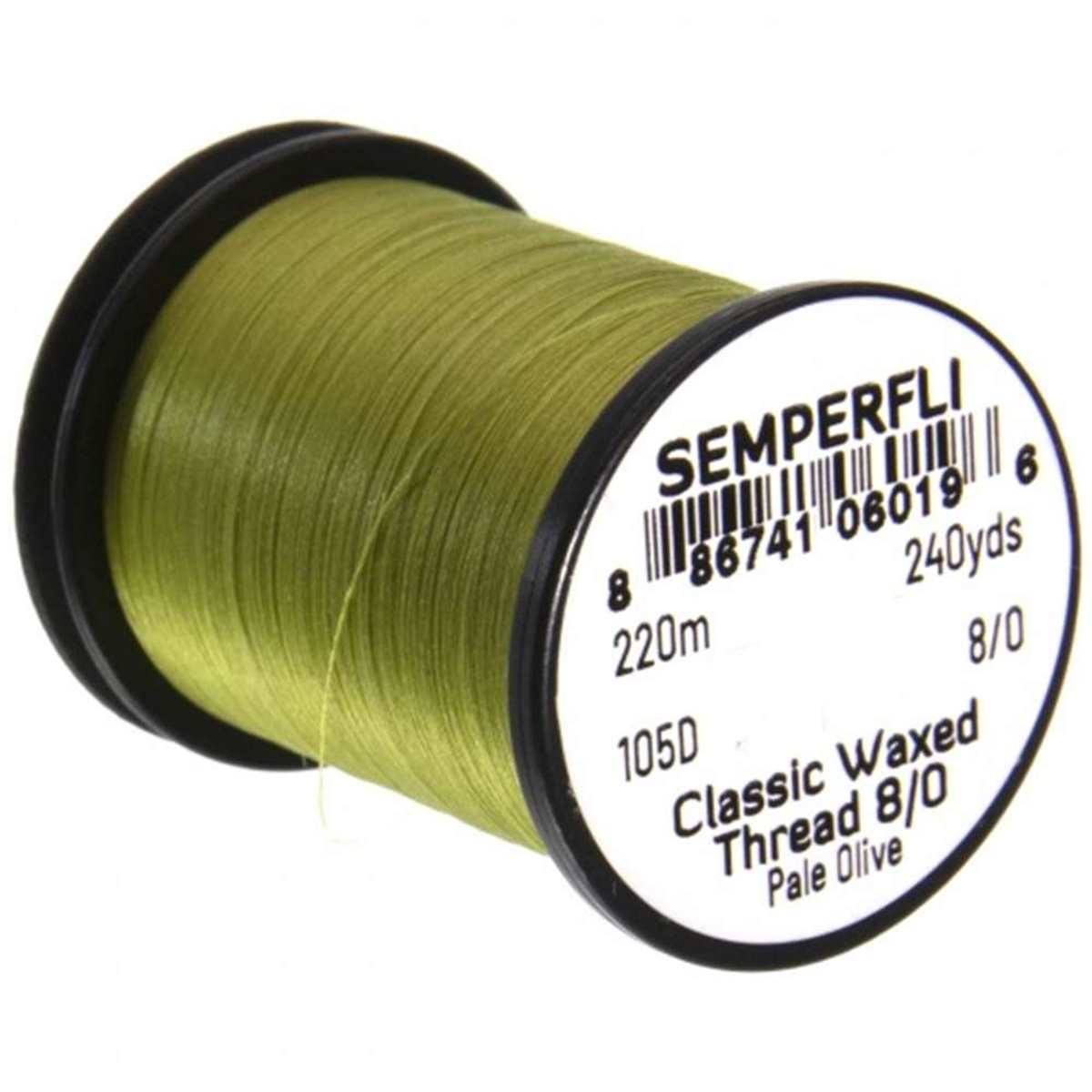 Classic Waxed Thread 8/0 240 Yards Pale Olive US Semperfli