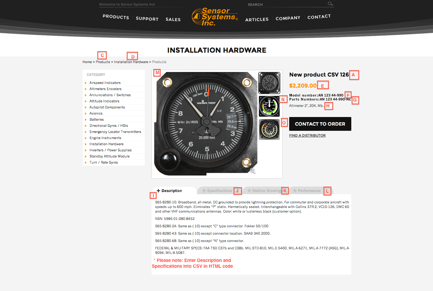 SensorSystems_CSV Reference Sensor Systems Inc., Aircraft Antenna