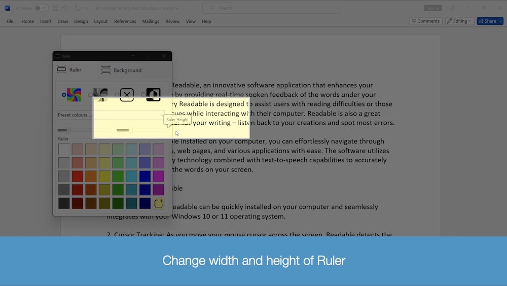 Sensory Ruler for Windows Home