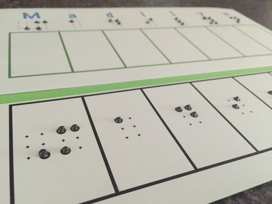That&#039;s My Name! A Name Game for Braille Readers | Sensory Sun