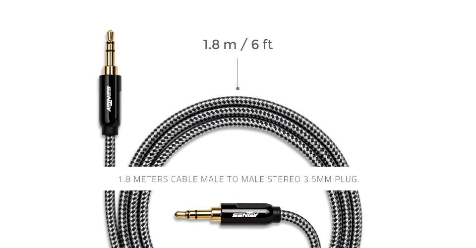 Sentey Cable Audio 3.5mm m/m Black LS6621