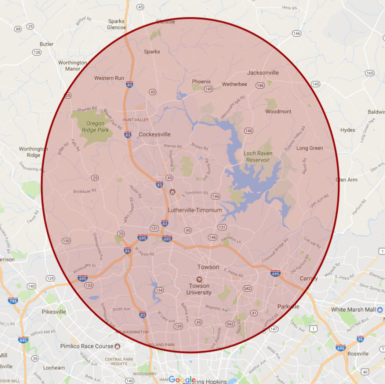 Service Area Sentinel Pet Care Pet Sitting, Dog Walking, Towson