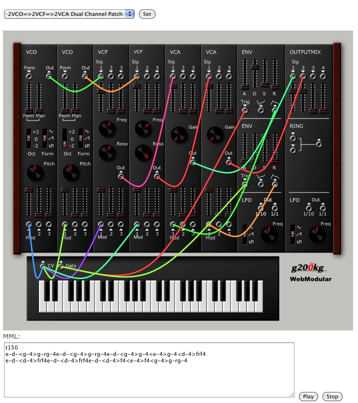 Modular (HTML5+Javascript Modular Synthesizer) g200kg Music & Software Sequencer Archiv