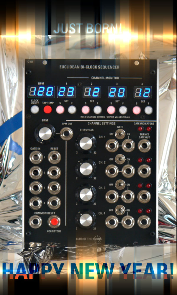 BiClock EuclidSequencer Module by COTK Sequencer Archiv Synthesizer