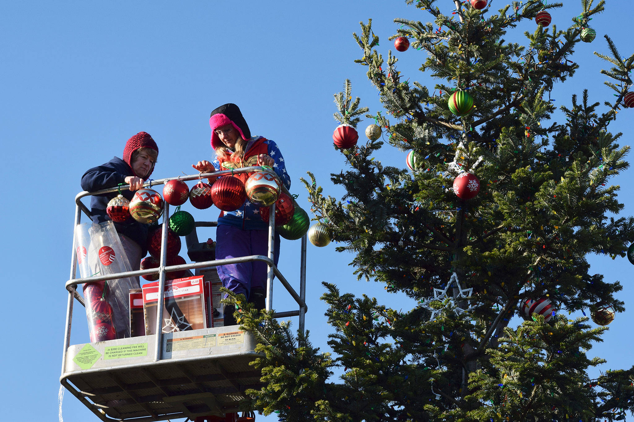 Holiday headstart 30foot holiday tree arrives in downtown Sequim