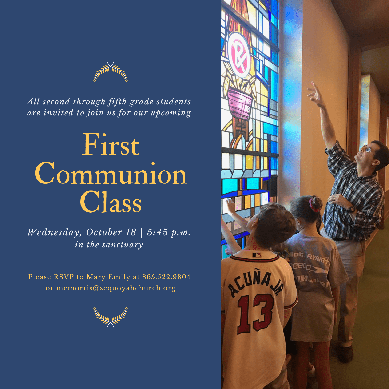 First Communion Class 10.18.23 Sequoyah Hills Presbyterian Church