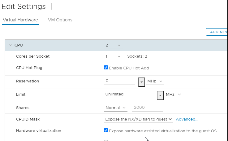 VMware Donanım Destekli Sanallaştırmayı Etkinleştirme - Sercan Eren