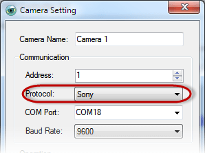 Memorize Position Preset for Sony PTZ Camera - PTZ Controller