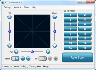 Memorize Position Preset for Sony PTZ Camera - PTZ Controller