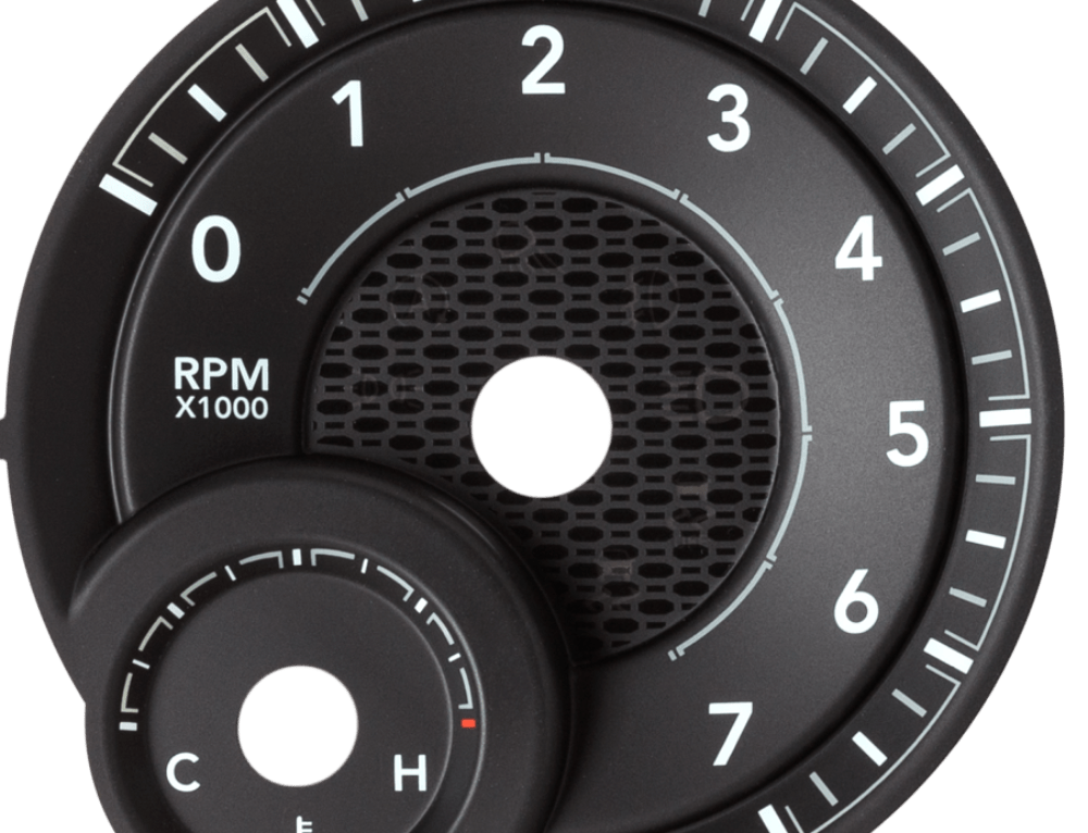 Automotive Instrument Cluster Overlay Serigraph