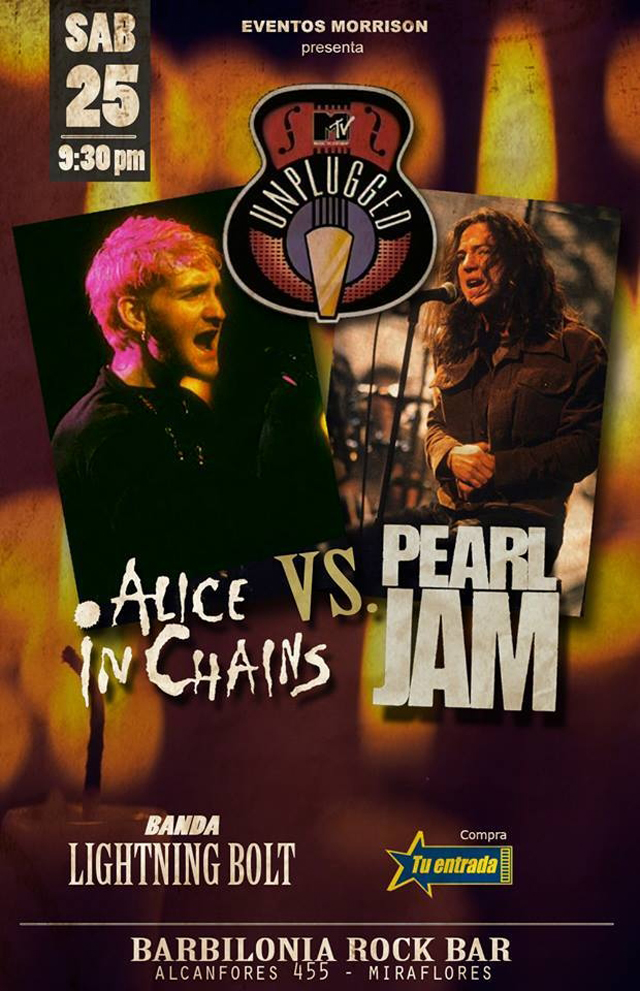 Alice In Chain Vs Pearl Jam… El Tributo Unplugged