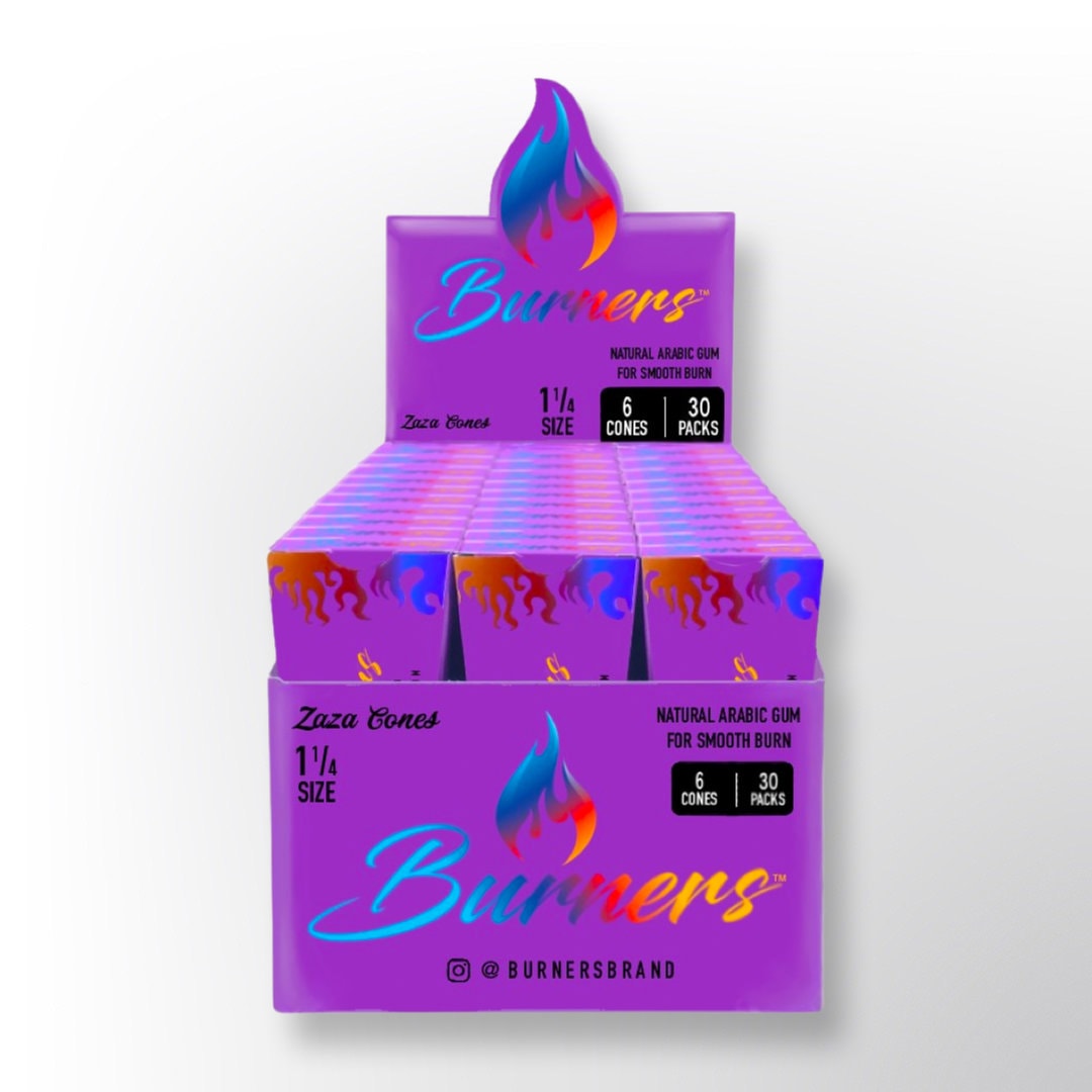 Burner Brand Zaza (Purple) Cone Sleeve of 30 SERVD Distribution