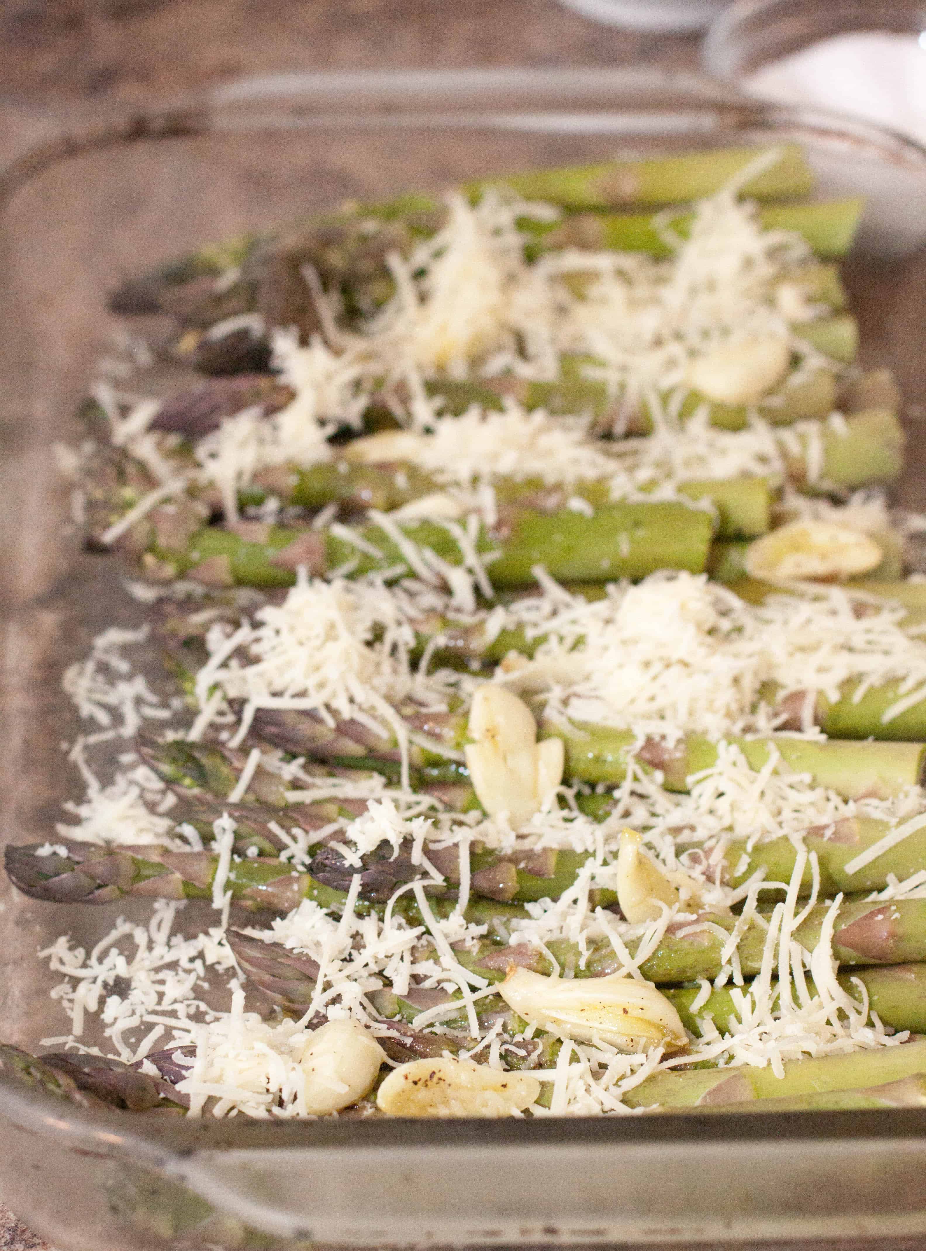 Garlic and Gruyere Roasted Asparagus Served From Scratch