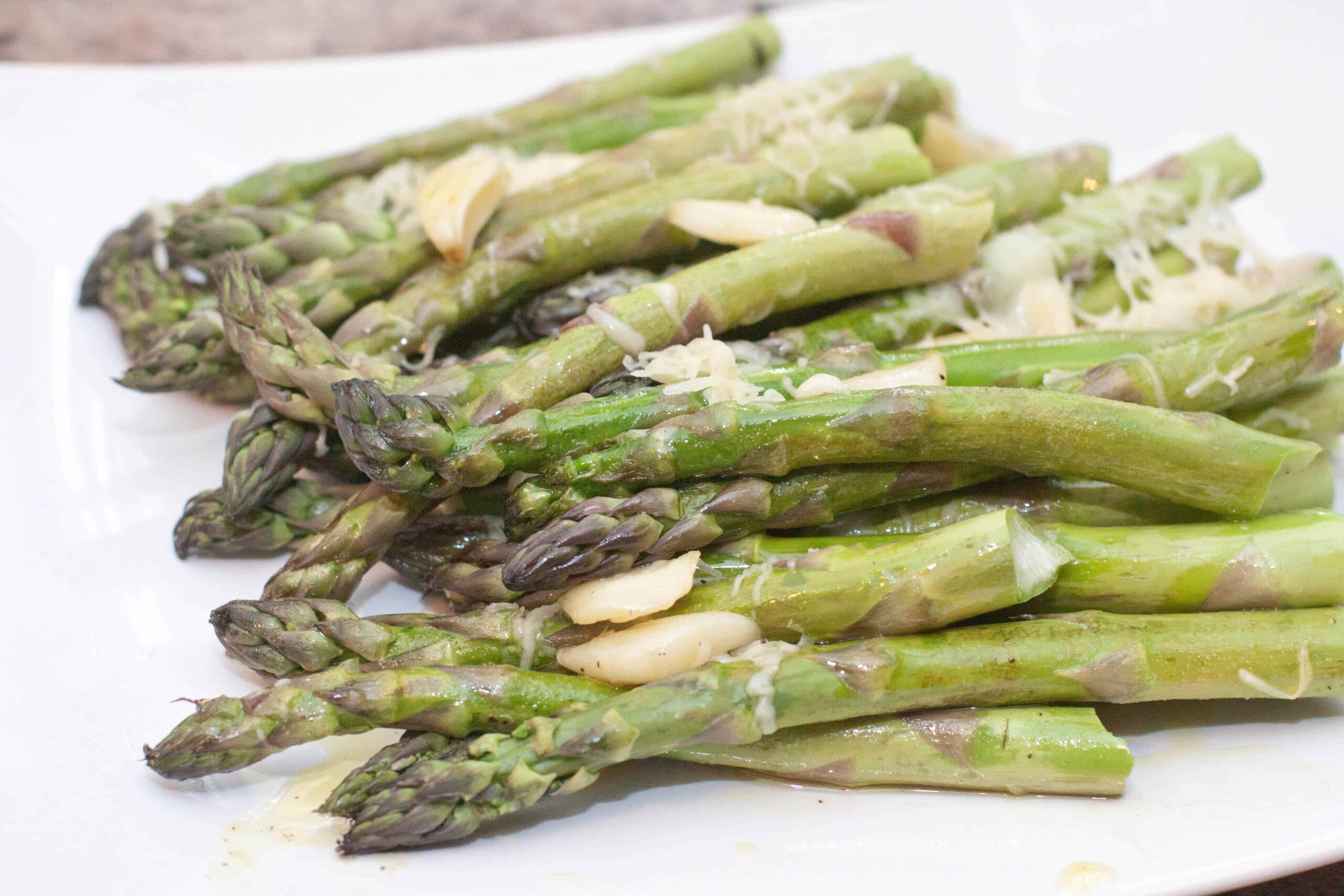 Garlic and Gruyere Roasted Asparagus Served From Scratch