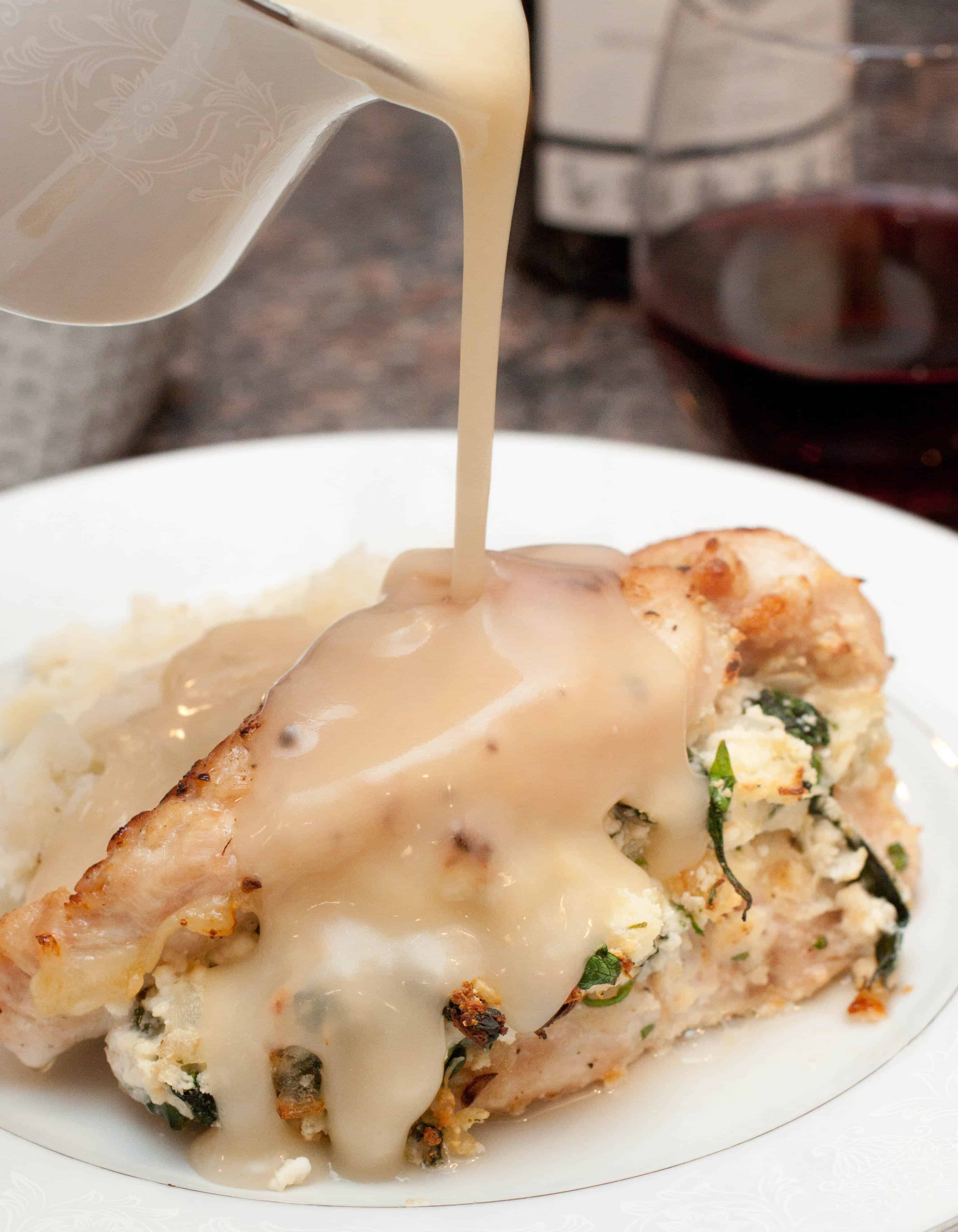 Fresh Ricotta and Spinach Stuffed Chicken Served From Scratch