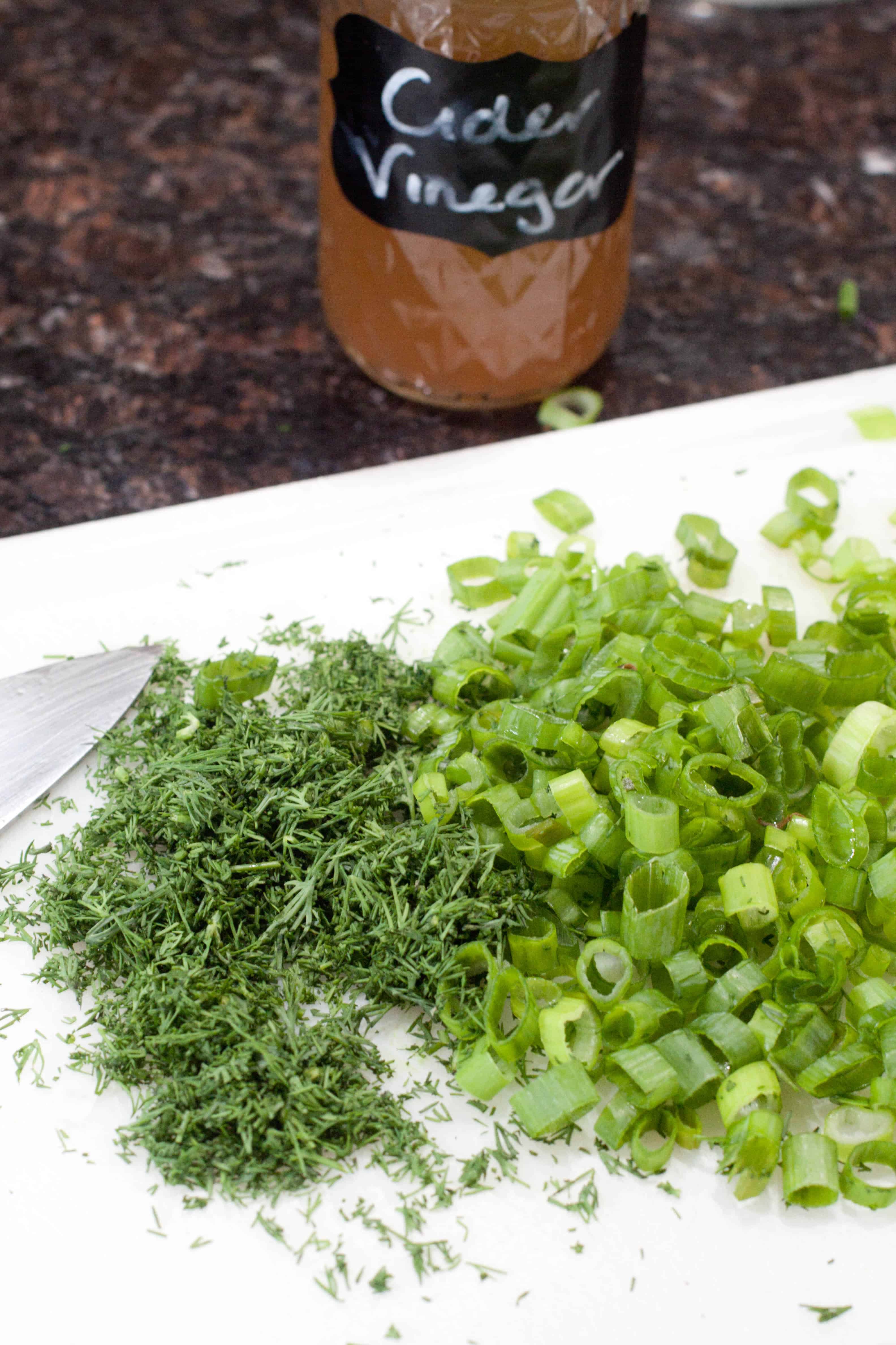 German Dill Potato Salad Served From Scratch