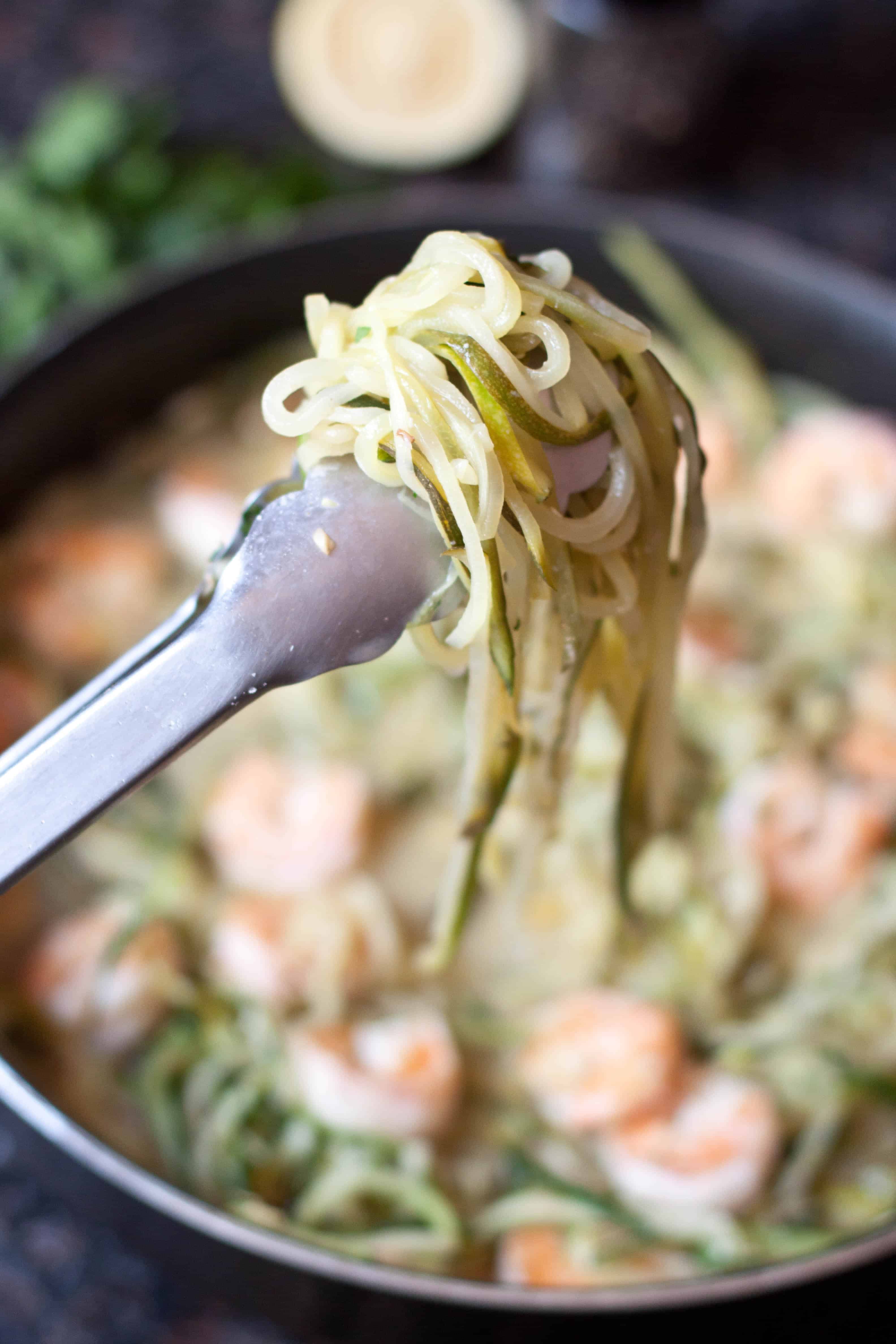 Shrimp Zoodle Scampi Served From Scratch