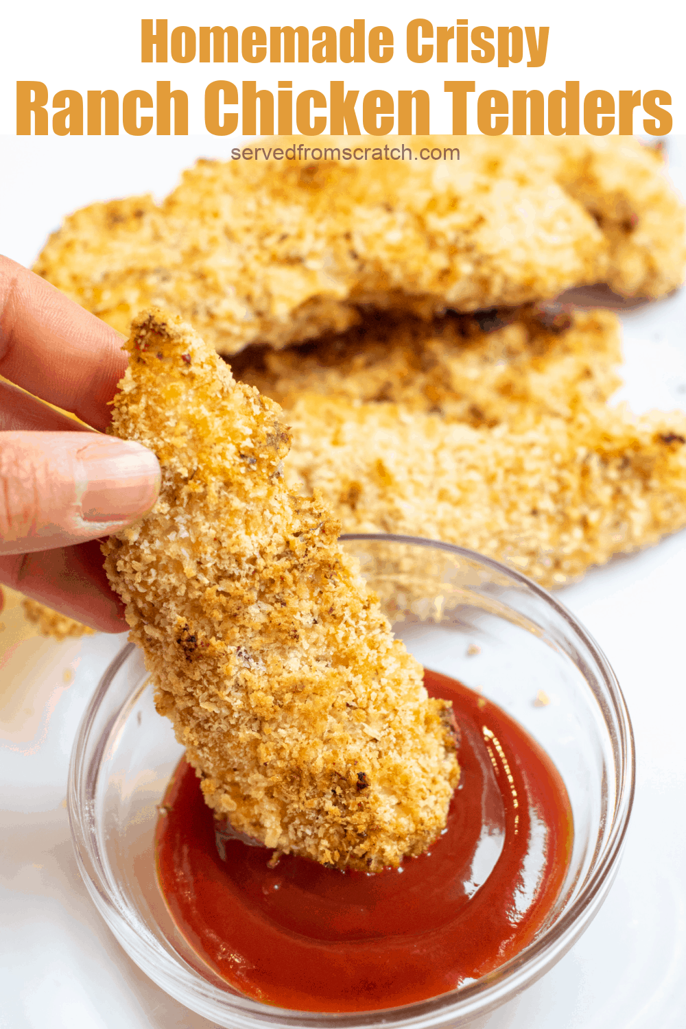Crispy Ranch Chicken Tenders Served From Scratch