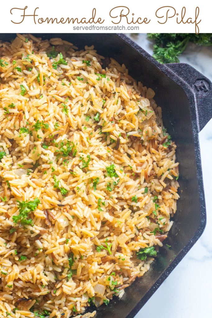Easy Homemade Rice Pilaf Served From Scratch