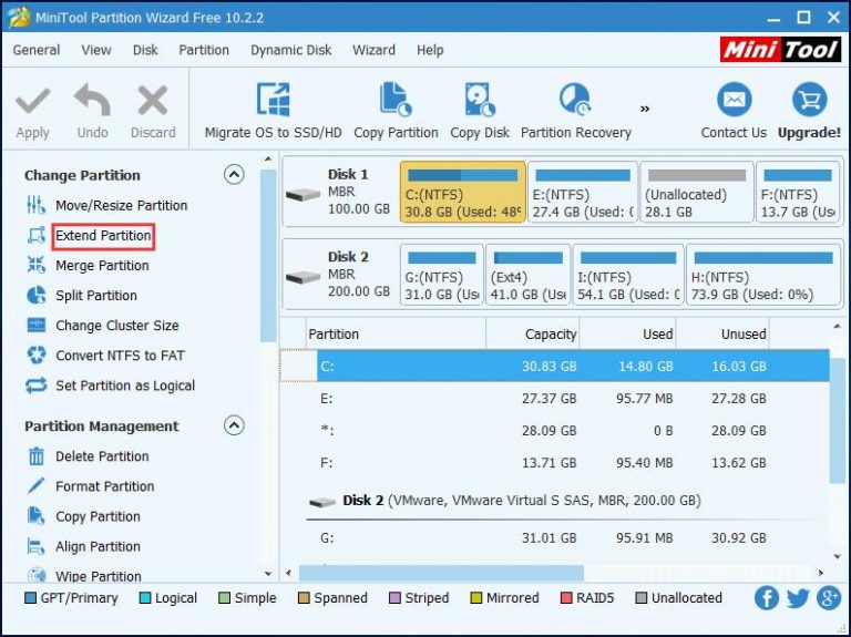 How to Add Unallocated Space to C Drive in Windows 10/8/7