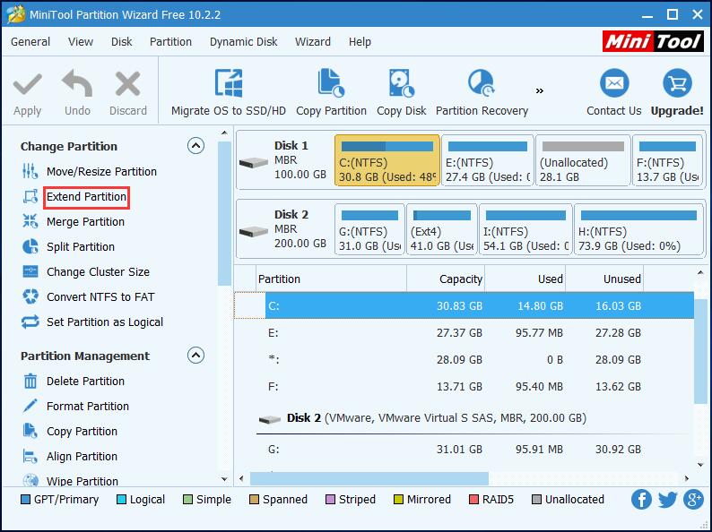 How to Add Unallocated Space to C Drive in Windows 10/8/7
