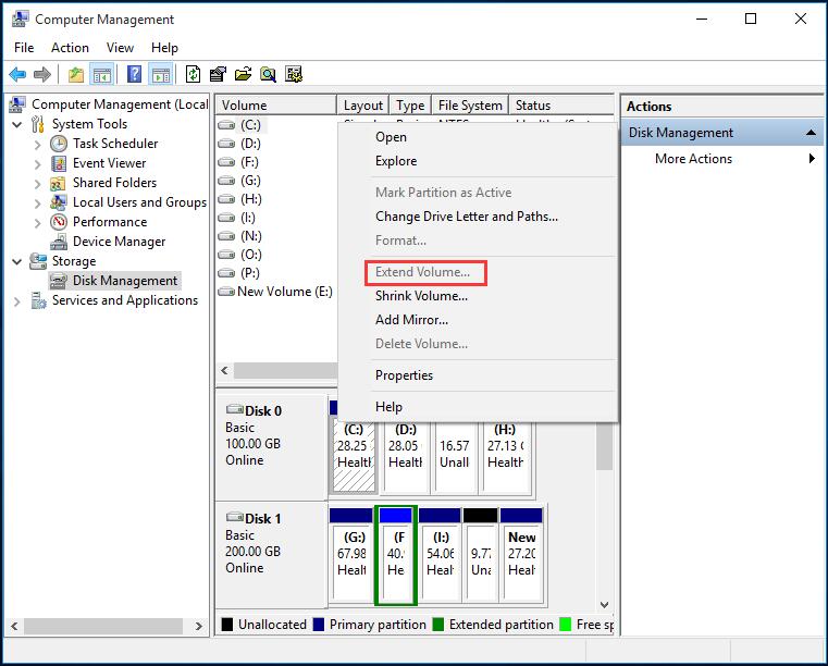 Free Partition Hard Drive in Windows 10 Partition Manager