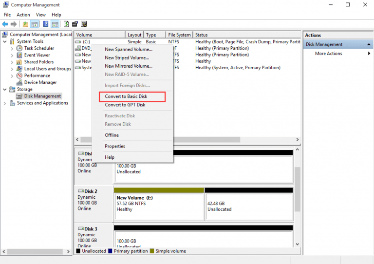 How to Convert to Dynamic Disk and Change Dynamic Disk to Basic?