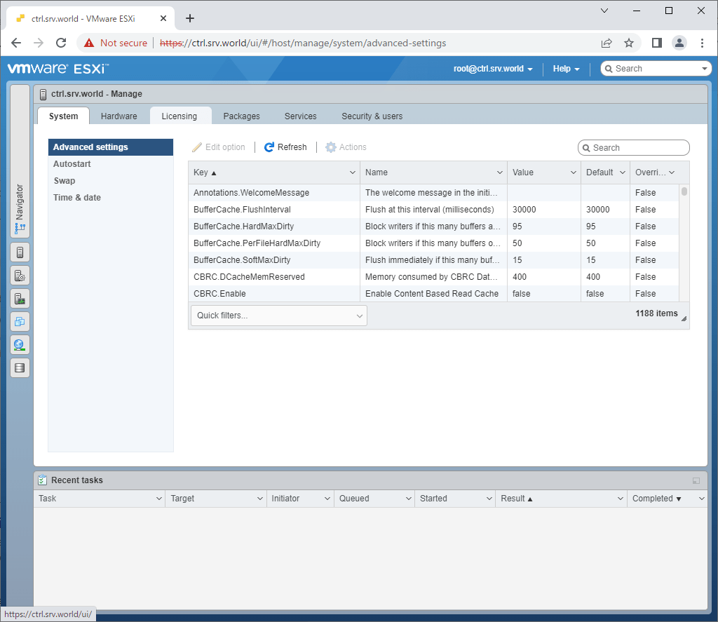VMware ESXi 7 初期設定 ライセンスキー割り当て Server World