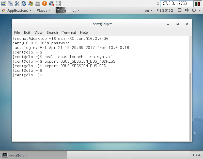 CentOS 7 SSH Server SSH X11 Forwarding Server World