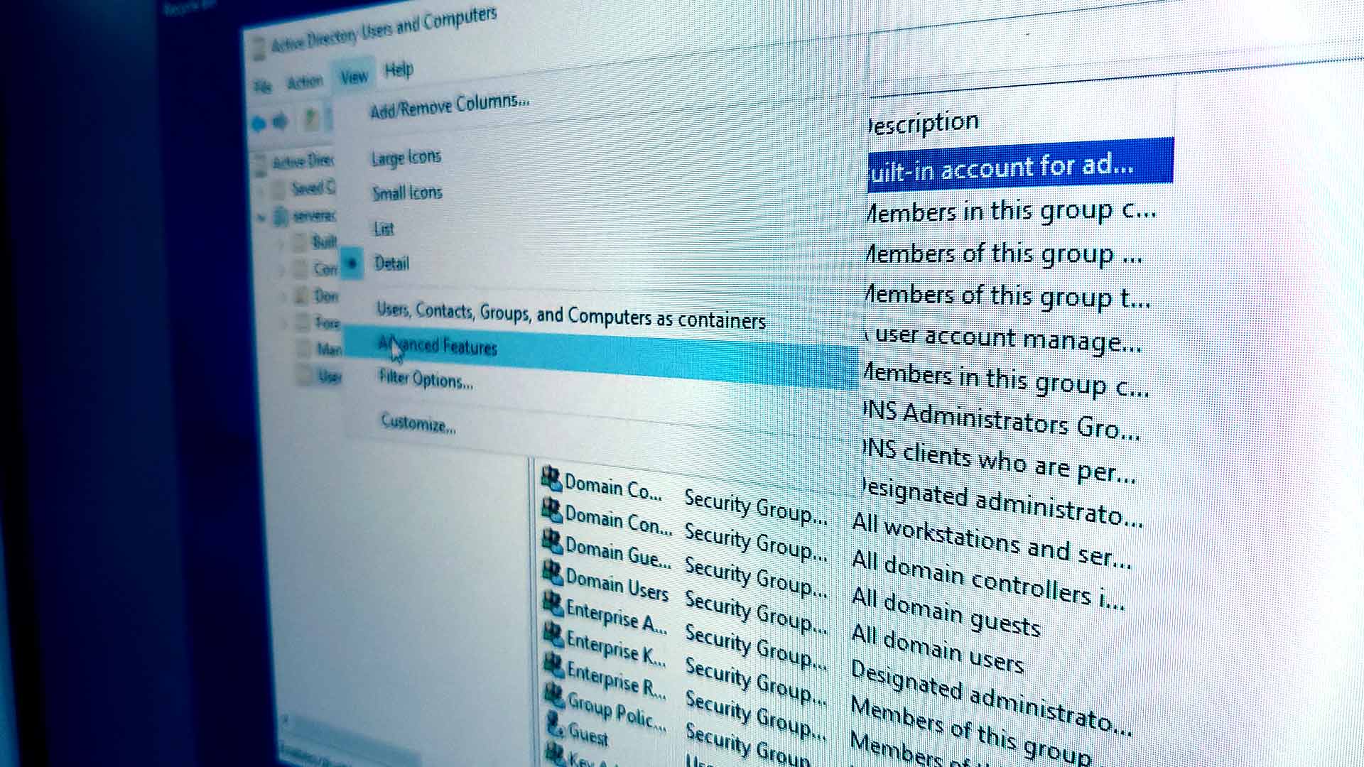 How to enable Advanced Features in Active Directory Server Academy