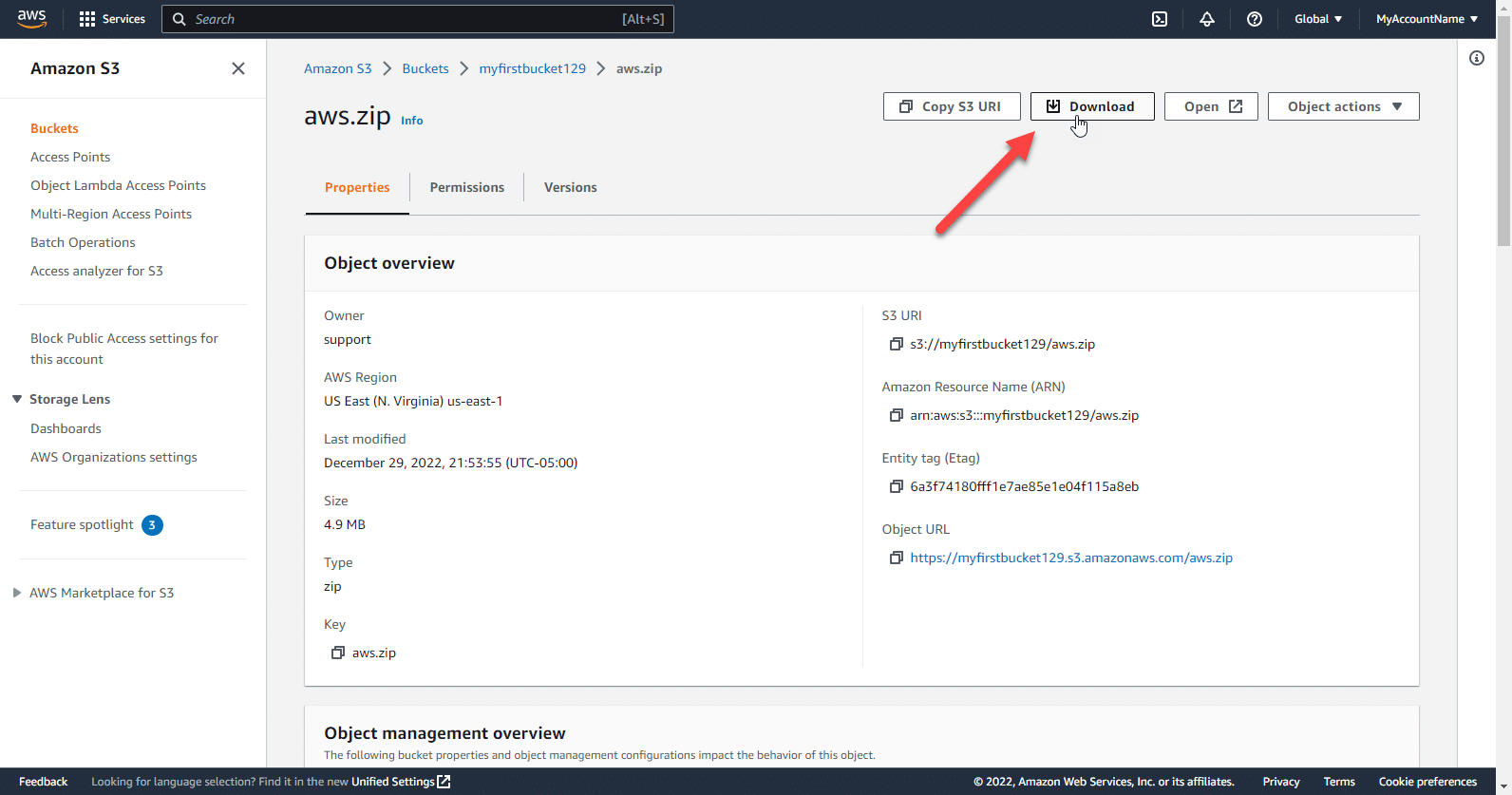 Learn how to download files from Amazon S3 Server Academy