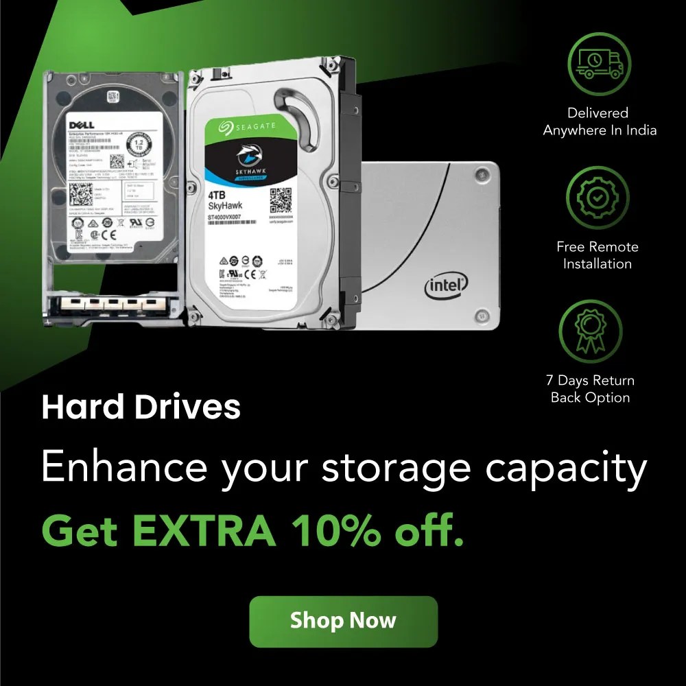 Buy Server Hard Drives (SATA/SAS/NVMeHDD/SSD) At Offer Price in India