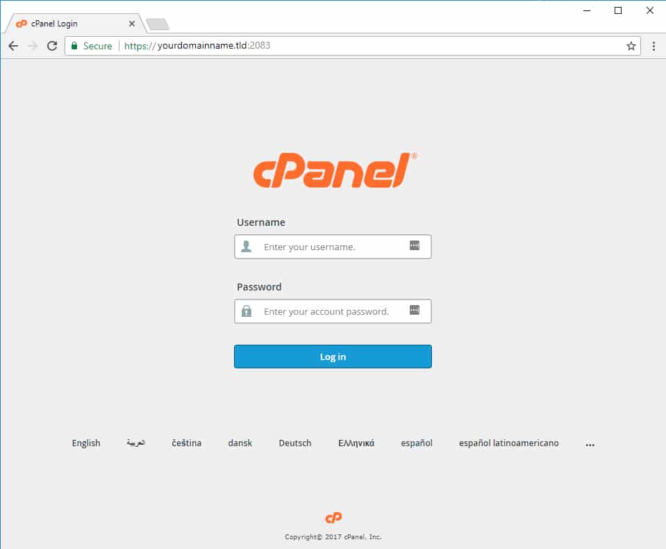 How to Login into the cPanel server cPanel Login ServerCake India