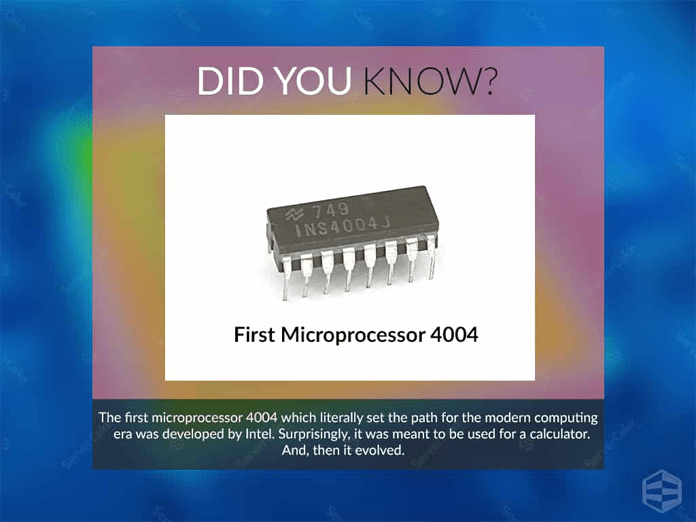 Which is the first microprocessor? ServerCake