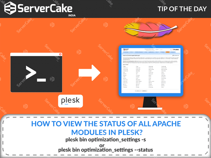 How to view the status of all Apache Modules in Plesk? ServerCake India