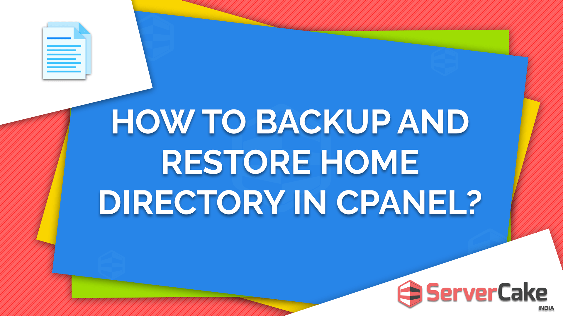 How to Backup and Restore Home Directory in cPanel Server