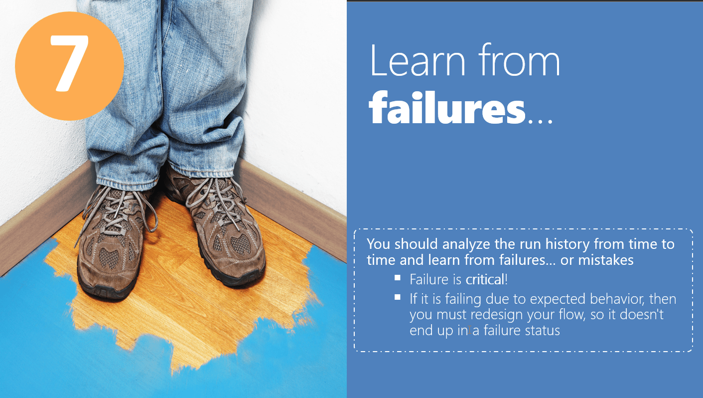 Logic App Best practices, Tips and Tricks 7 Learn from failures